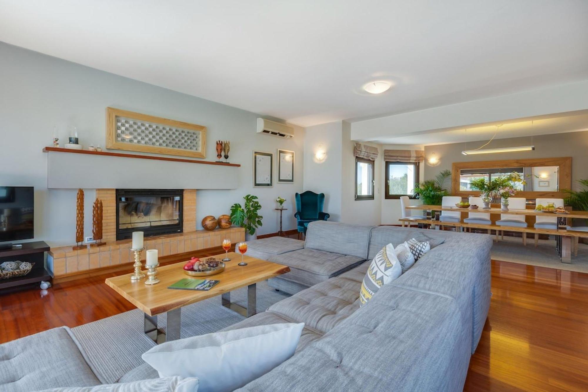 Villa Ampelaki - Premium Villa With Heated Pool Kounoupidhianá Esterno foto