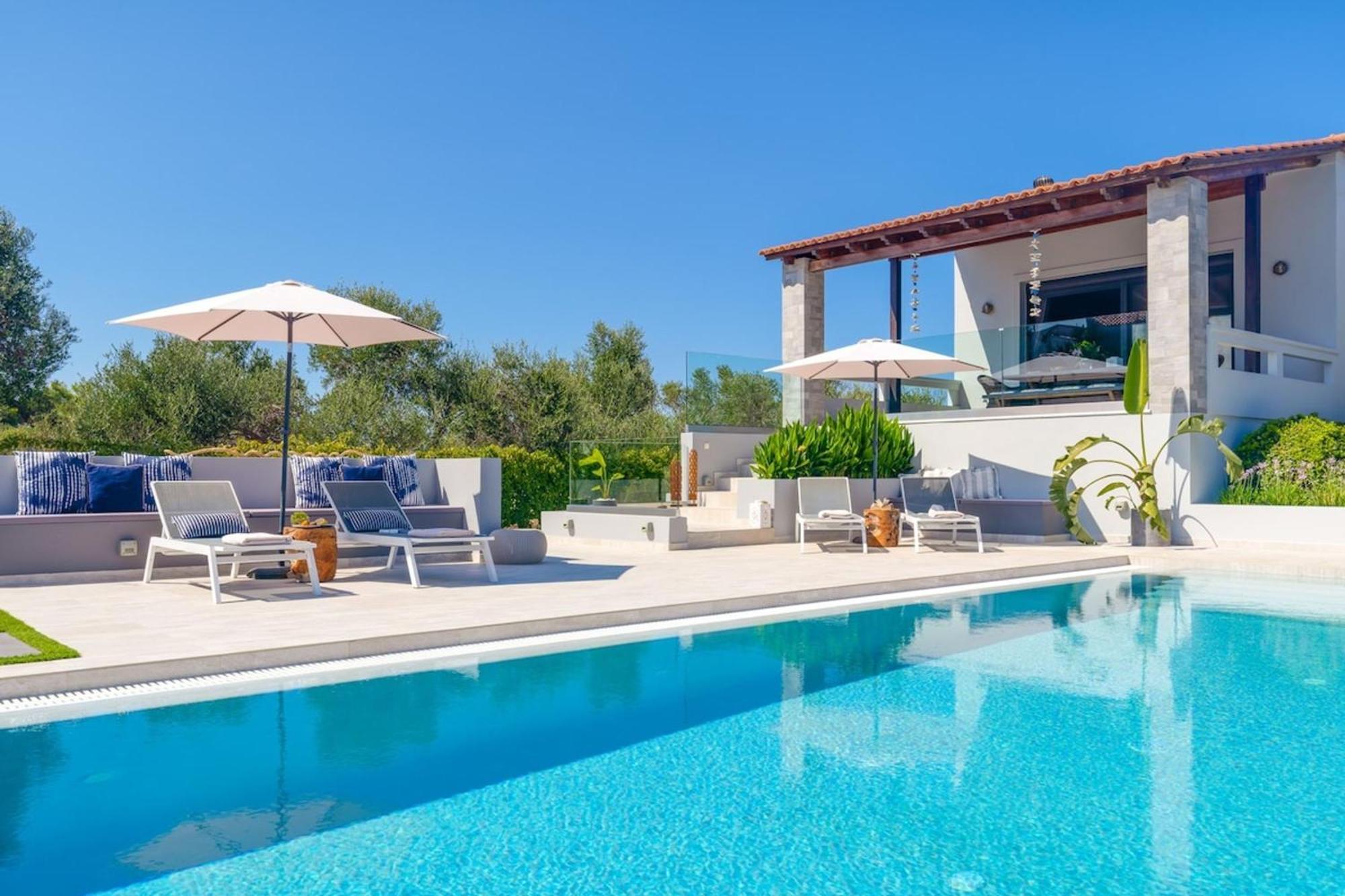 Villa Ampelaki - Premium Villa With Heated Pool Kounoupidhianá Esterno foto