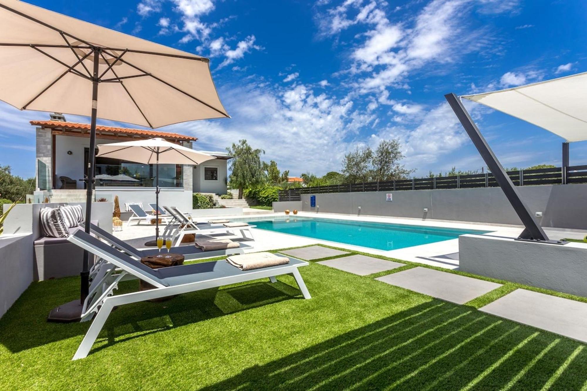 Villa Ampelaki - Premium Villa With Heated Pool Kounoupidhianá Esterno foto